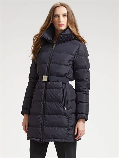 prada raincoats|Prada women's down coat.